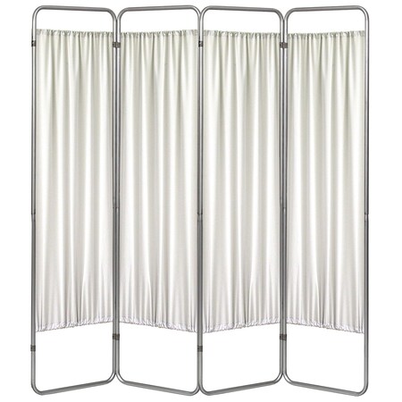 Omnimed 4 Section Economy Privacy Screen with Fabric Panels, Frost 153094-45